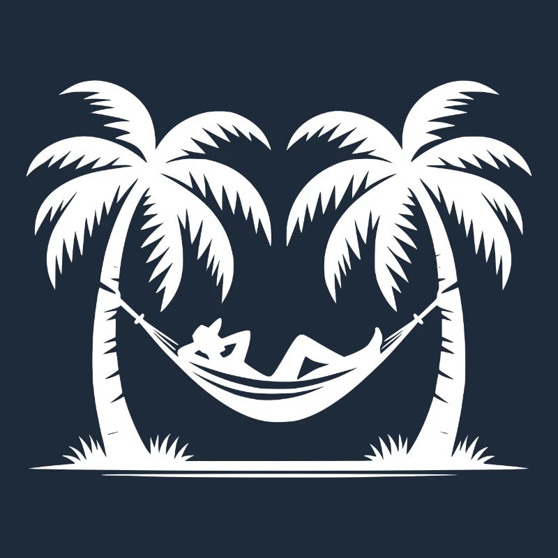 Urlaub und Palmen am Meer Freizeit Hängematte