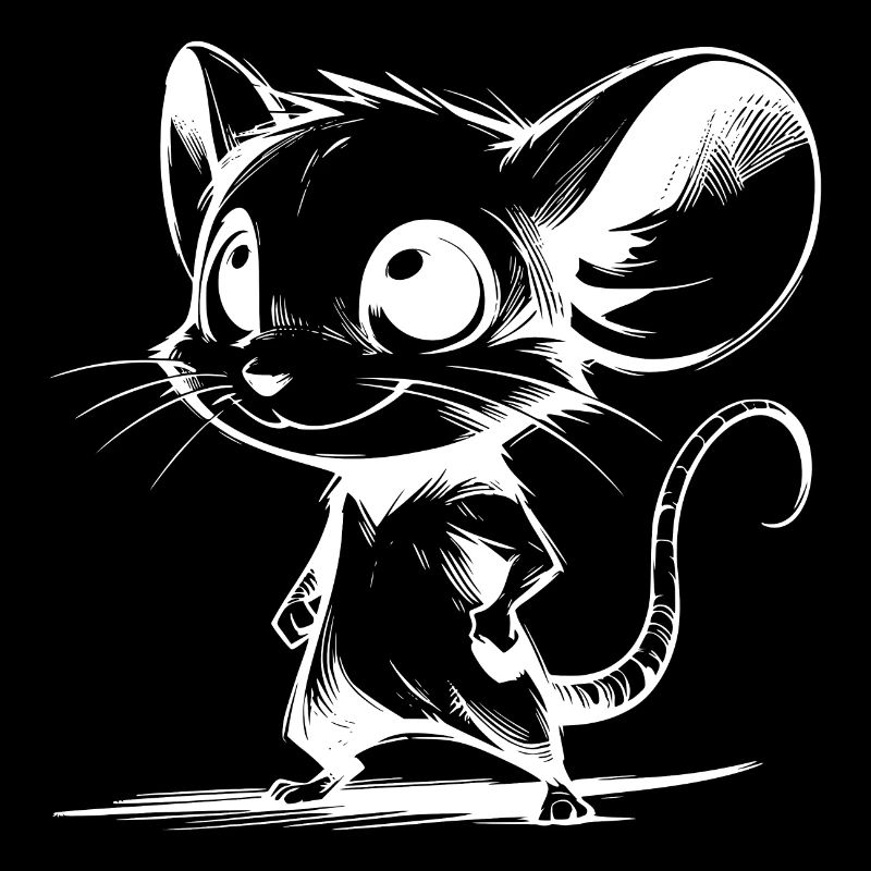 Drôle Bébé Enfants Souris Style Dessin Animé