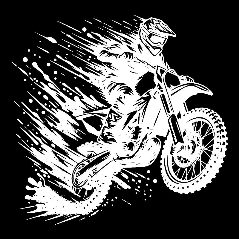 Abenteuersport Motocross Hobby Style Zeichnung