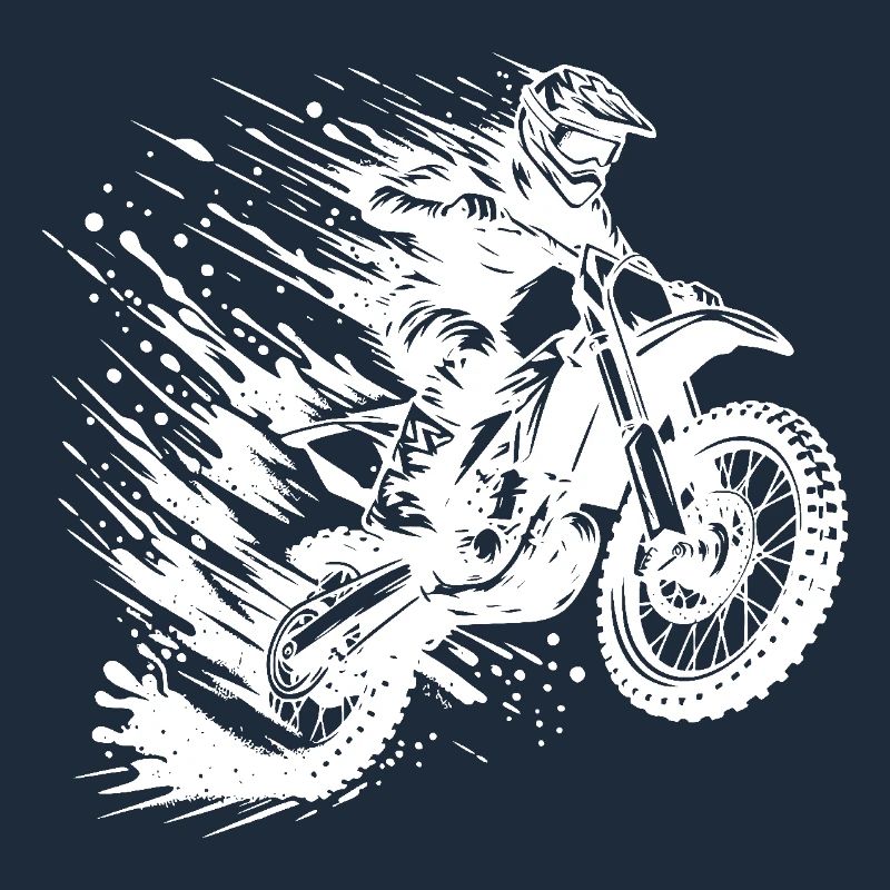 Adventure Sports Motocross Hobby Style Drawing