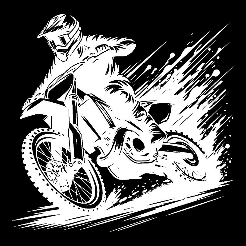 Pilote de motocross dans la boue illustration Dessin