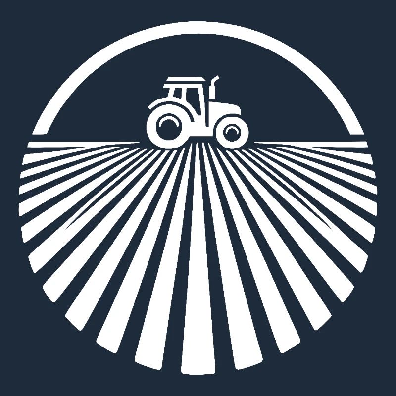 Landwirtschaftliches Logo mit Traktor