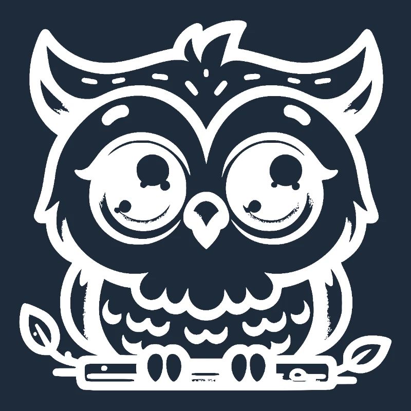 Verspieltes süße Eulen Design mit großen Augen