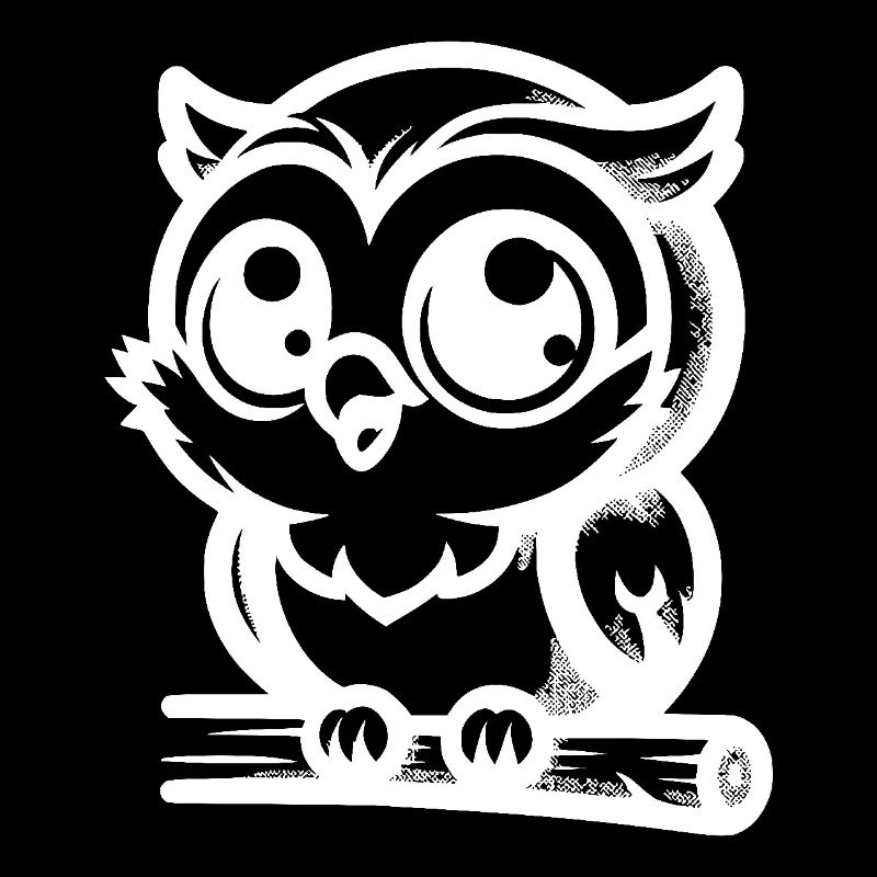 Mignon hibou de dessin animé pour les enfants Motif de hibou