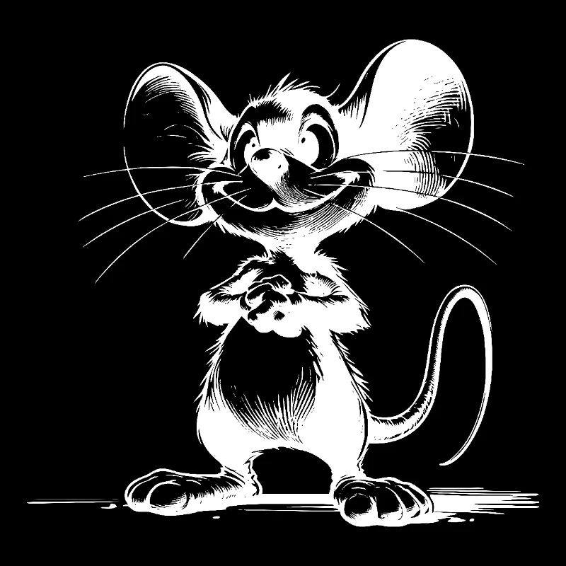 Souris mignonne pour enfants avec de grands yeux et de grandes oreilles