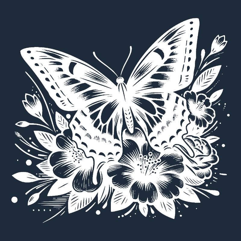 Imaginative butterfly flowers and insect