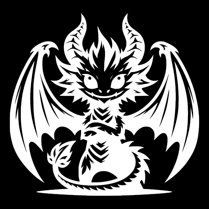 Dragon pour enfants avec des ailes Cornes sauvages Visage