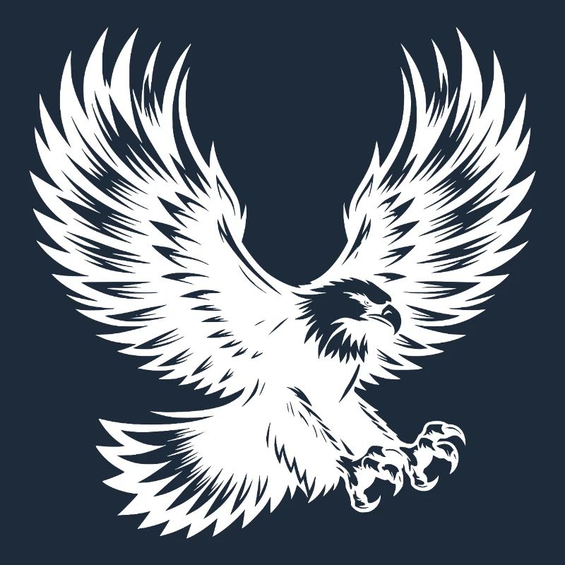Oiseau aigle puissant aux ailes déployées