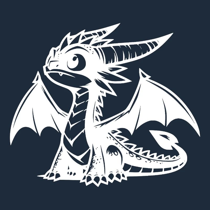 Petit dragon mignon magique avec des ailes