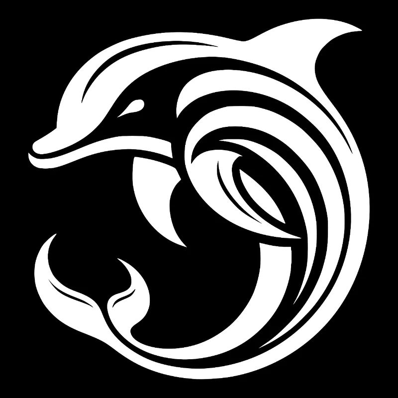 Eleganter Delfin Sprung mit stilisiertem Design