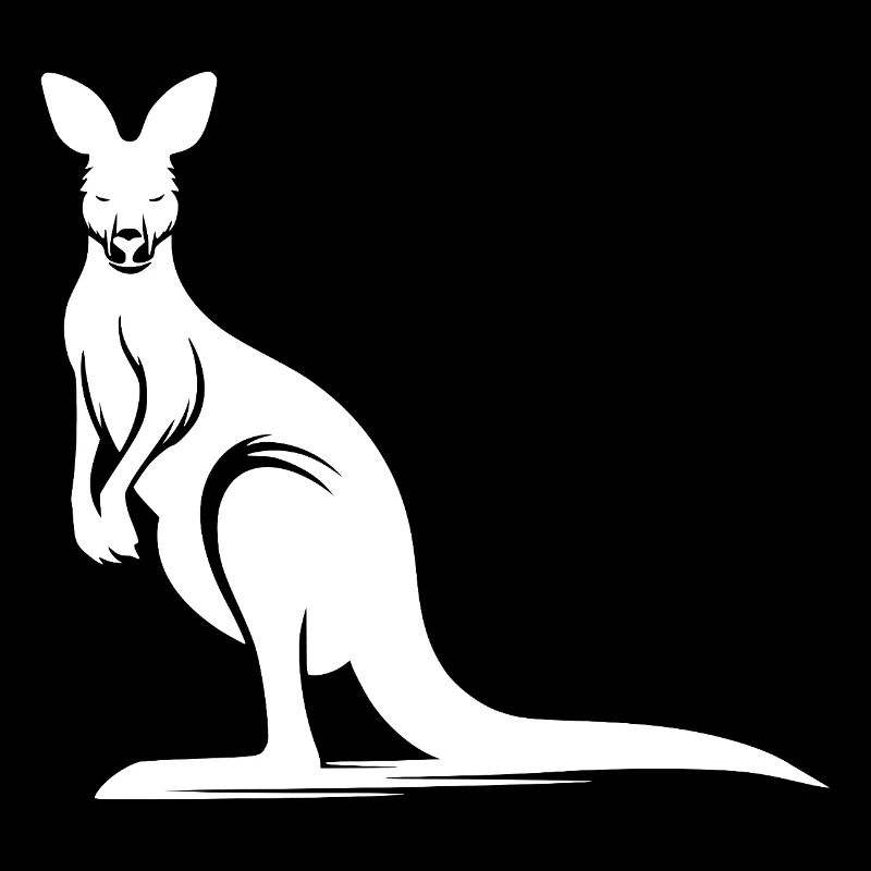 Elegante Känguru-Silhouette stilisiertes Tiermotiv