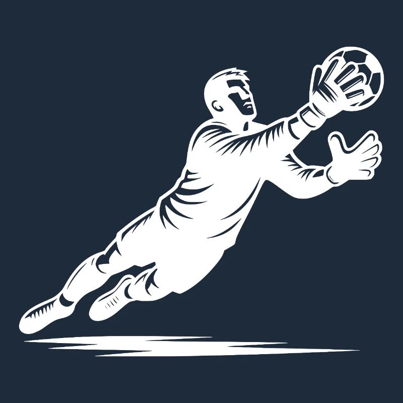 Torhüter pariert den fliegenden Ball