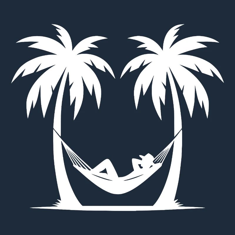 Urlaub unter Palmen am Meer in der Hängematte