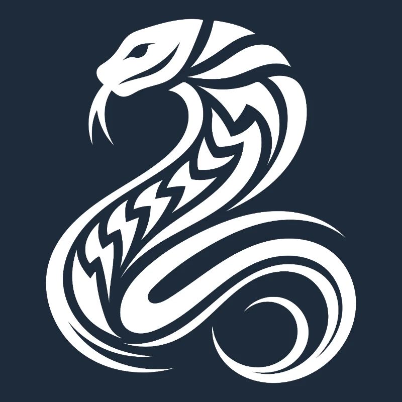 Tribal Tattoo Style Snake
