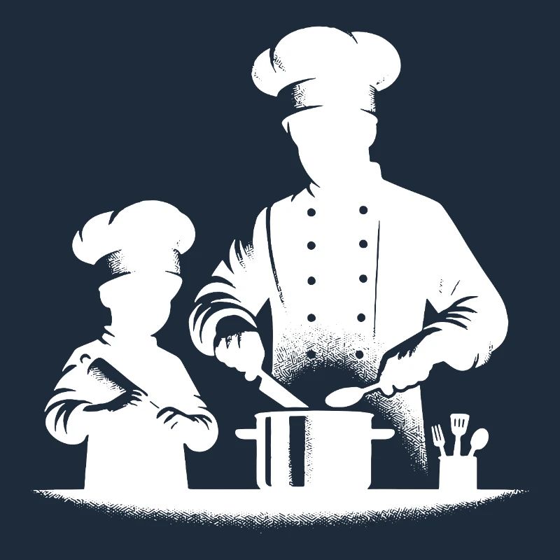 Hobby Chef avec Portrait De Silhouette D’enfants