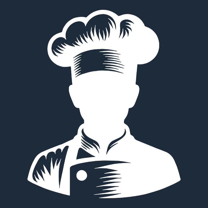 Küchenchef und Küchen Silhouette Portrait