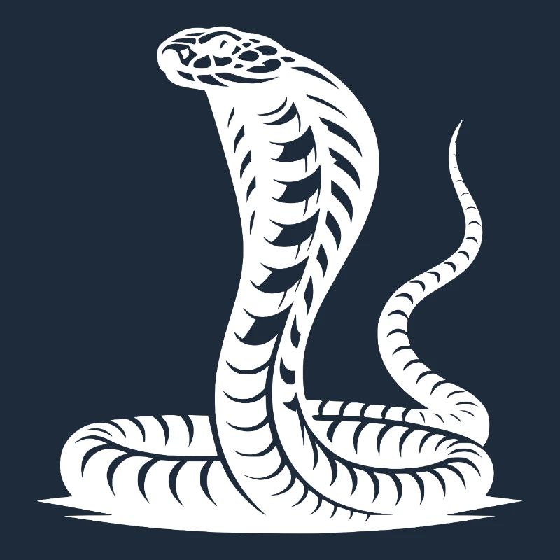 Cobra serpent cou bouclier menaçant posture conception