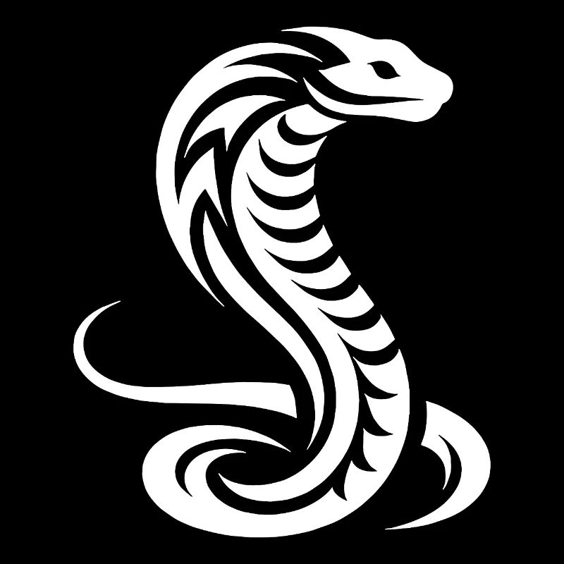 Cobra Schlange eleganter Tribal Tattoo Style