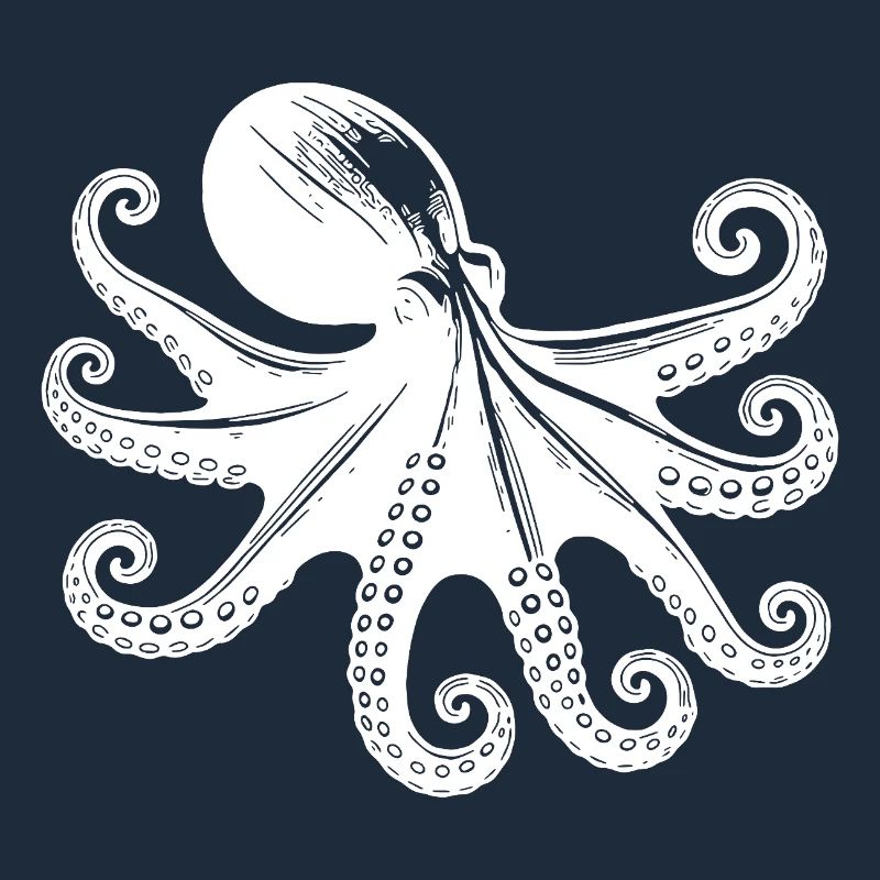 Énorme pieuvre à huit bras