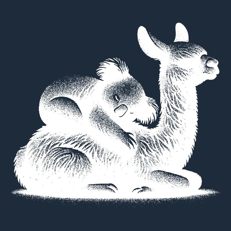 Lama mignon avec un koala endormi