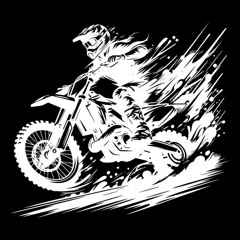 Motocross Action mit Schmutz und Staub