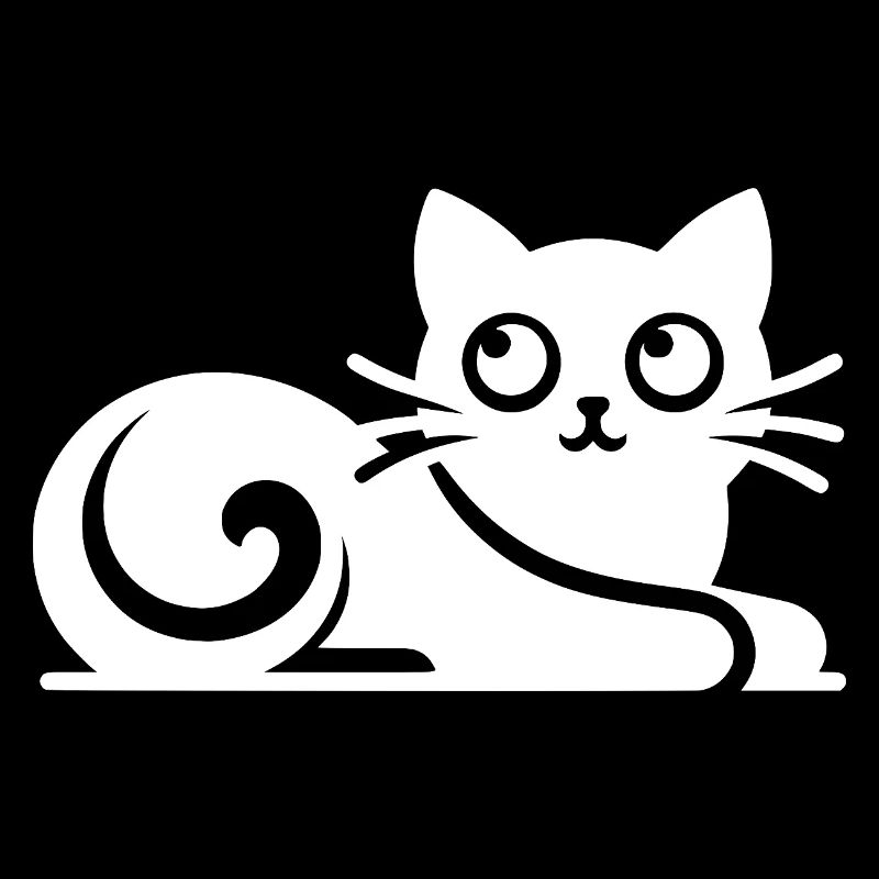 Cute Abstract Cats Drawing