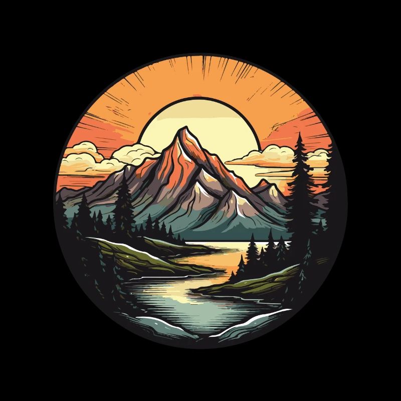 Berge Landschaft Kreis