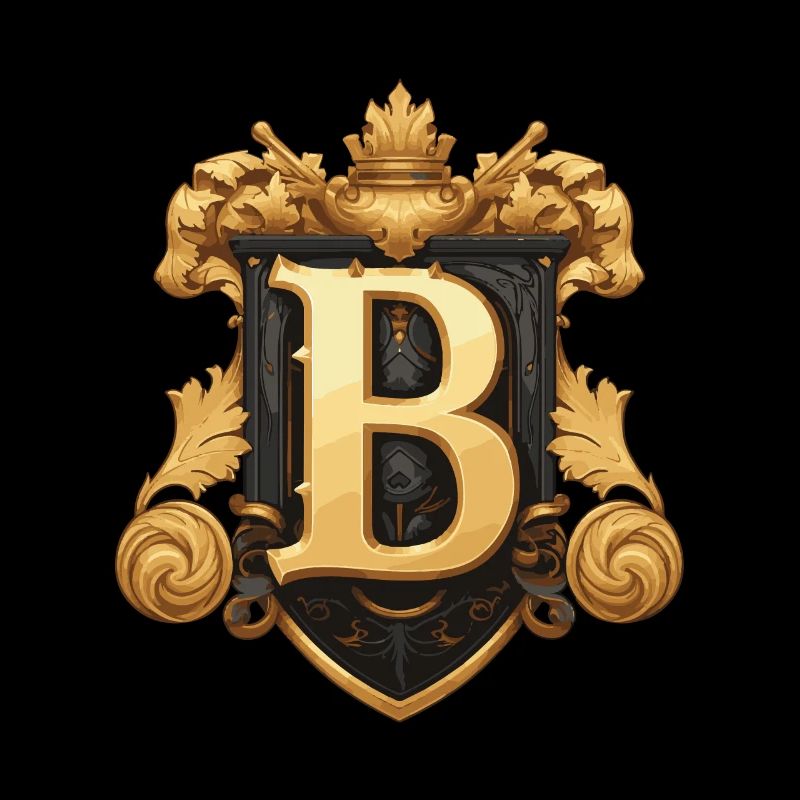 B Buchstabe Logo Krone