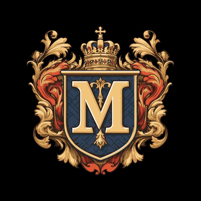 M Buchstabe Logo Krone