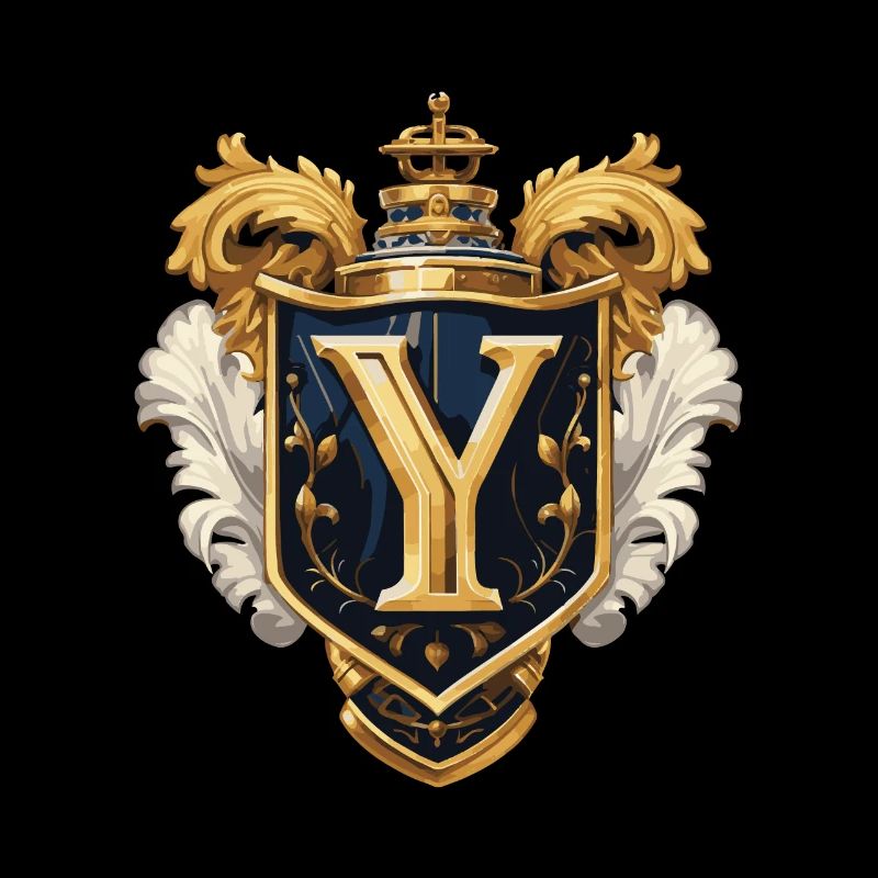 Y Buchstabe Logo Krone