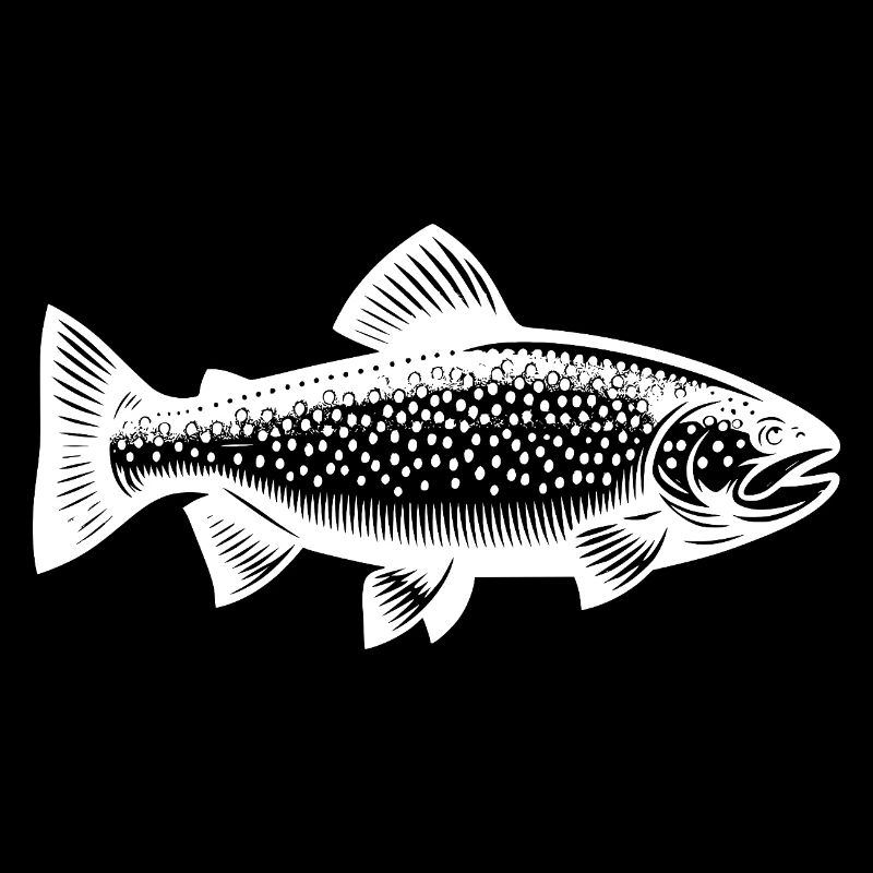 Truite arc-en-ciel - Conception de poisson prédateur réaliste
