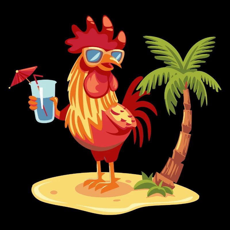 Hahn Insel Sommer Palme