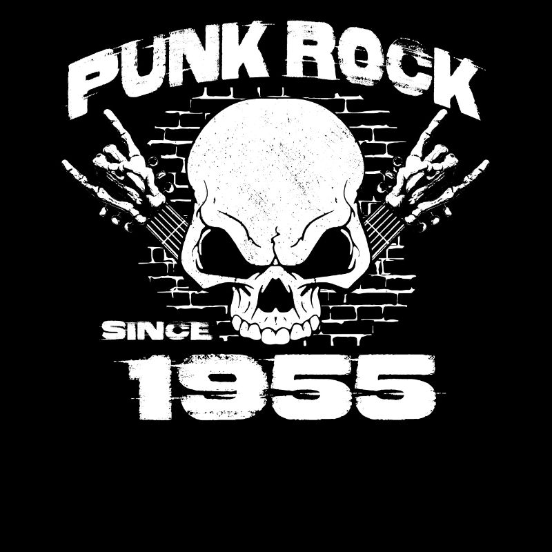 69th Birthday - Punk Rock Since 1955 Skull Rock