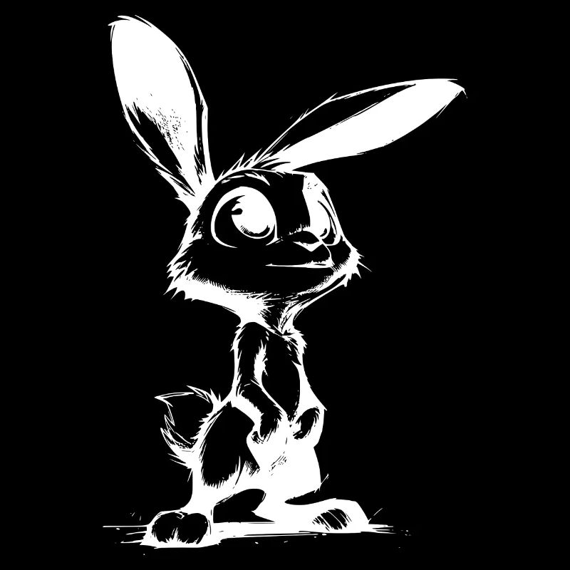 Lapin mignon avec de grands yeux et de grandes oreilles