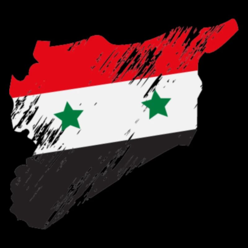 Syria Flag Artistic Sketch