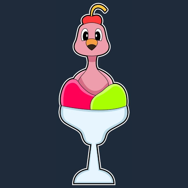 Flamingo Eiscreme Kirsche