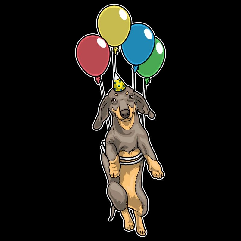 Dackel Geburtstag Luftballons