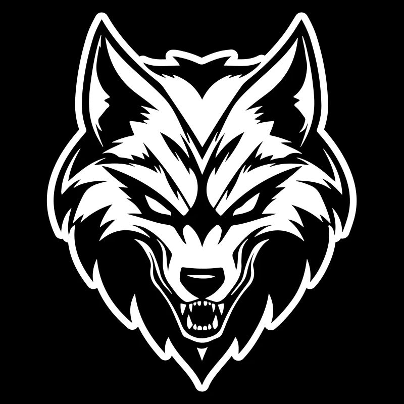 Wolf Kopf Symbol