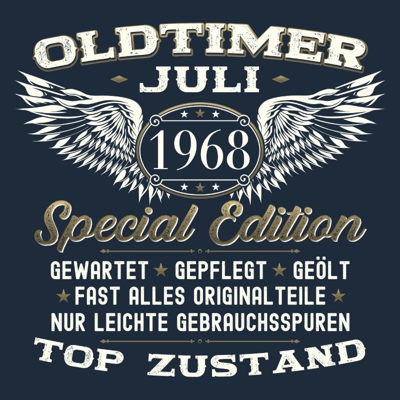 55. Geburtstag Mann Oldtimer Juli Jahrgang 1968