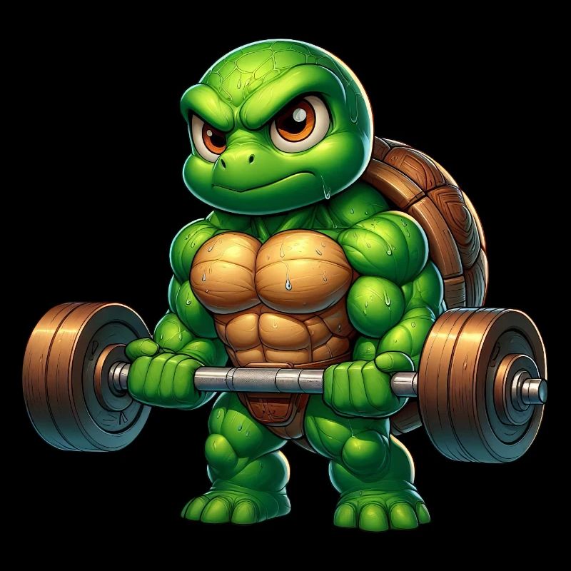 Starke Schildkröte Workout Hantel Kraft