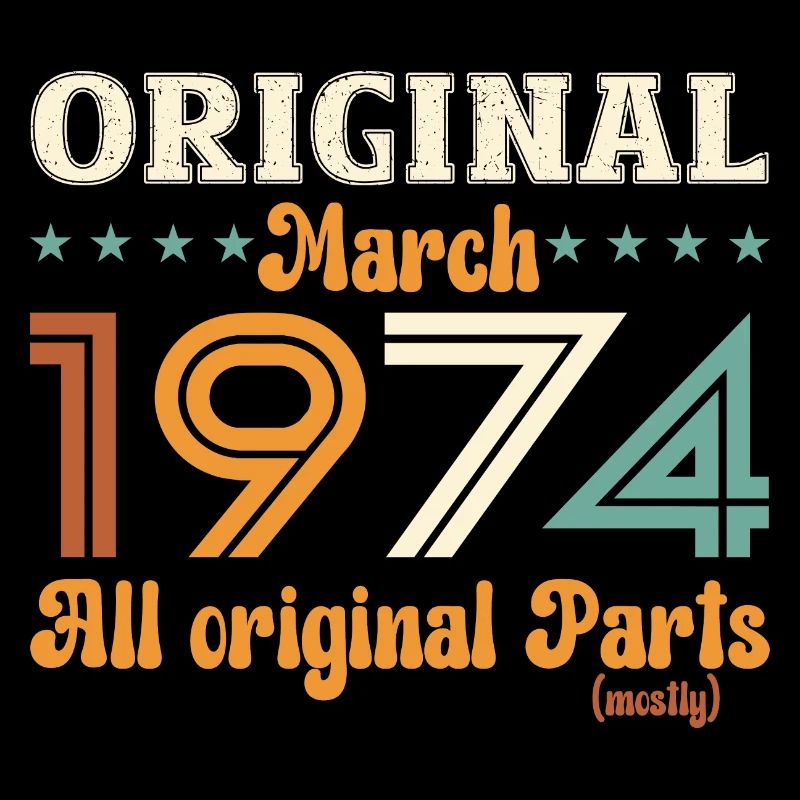 50e cadeau d’anniversaire Original mars 1974