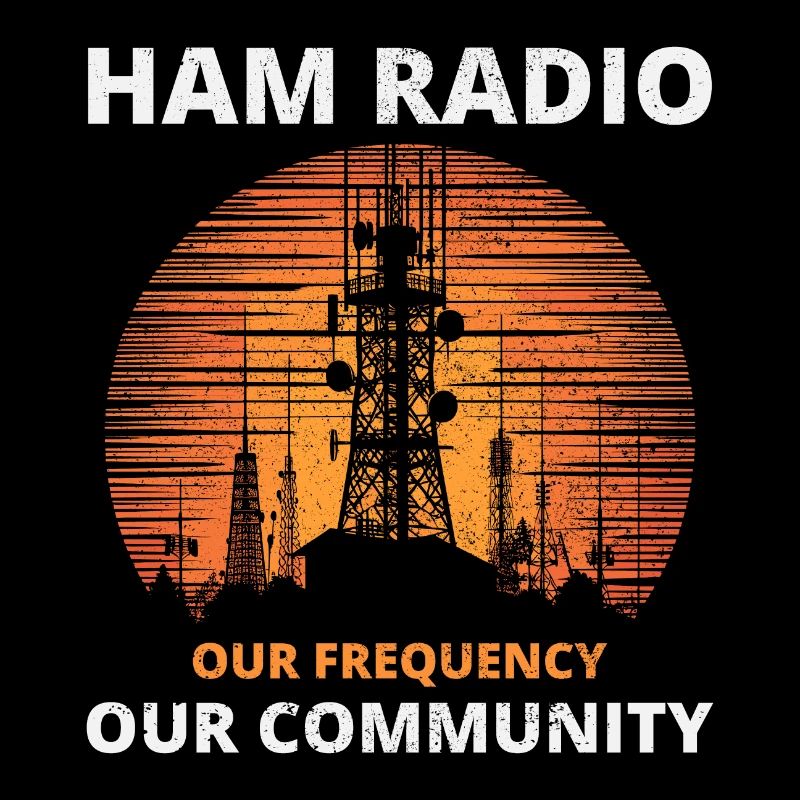 Ham Radio Tower Sunrise Uniting Our Frequency