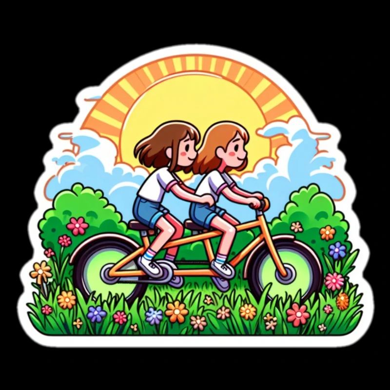 With the tandem through nature