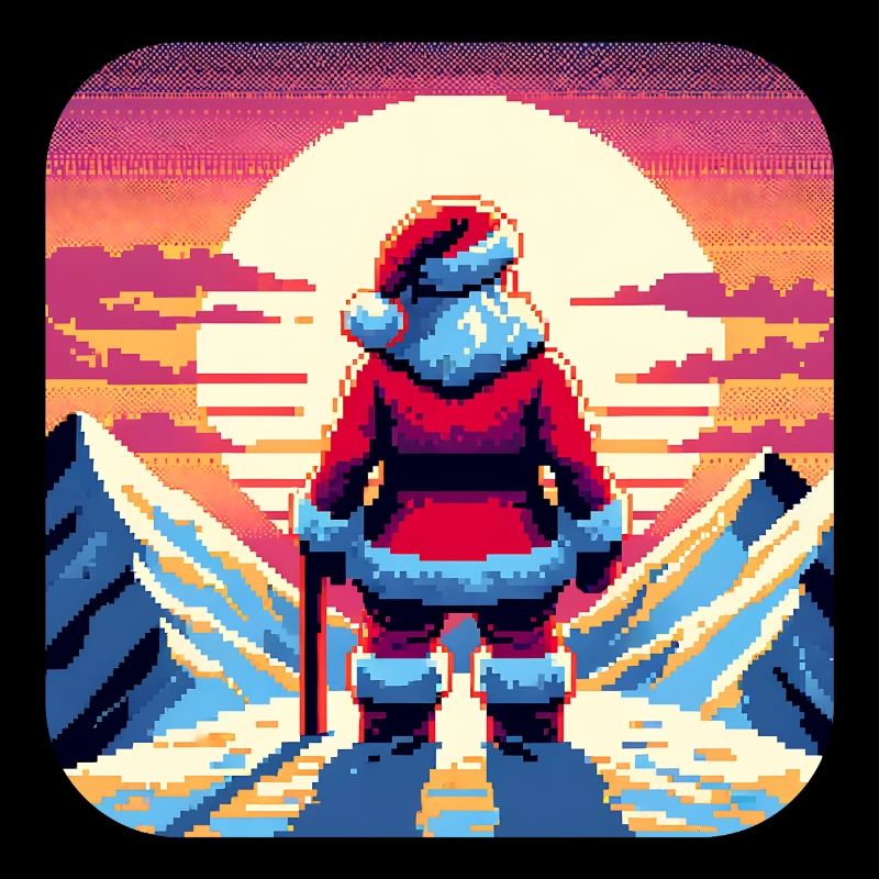 Weihnachtsmann auf dem Berg