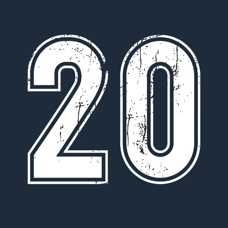 Maillot Rétro 20 Ans Numéro 20 T-hirt Numéro 20