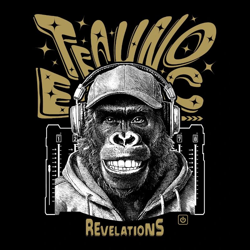 Techno Monkey Shirt – Party Instinct Awakened