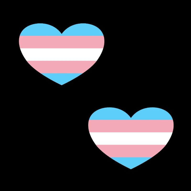 Trans Flag Hearts