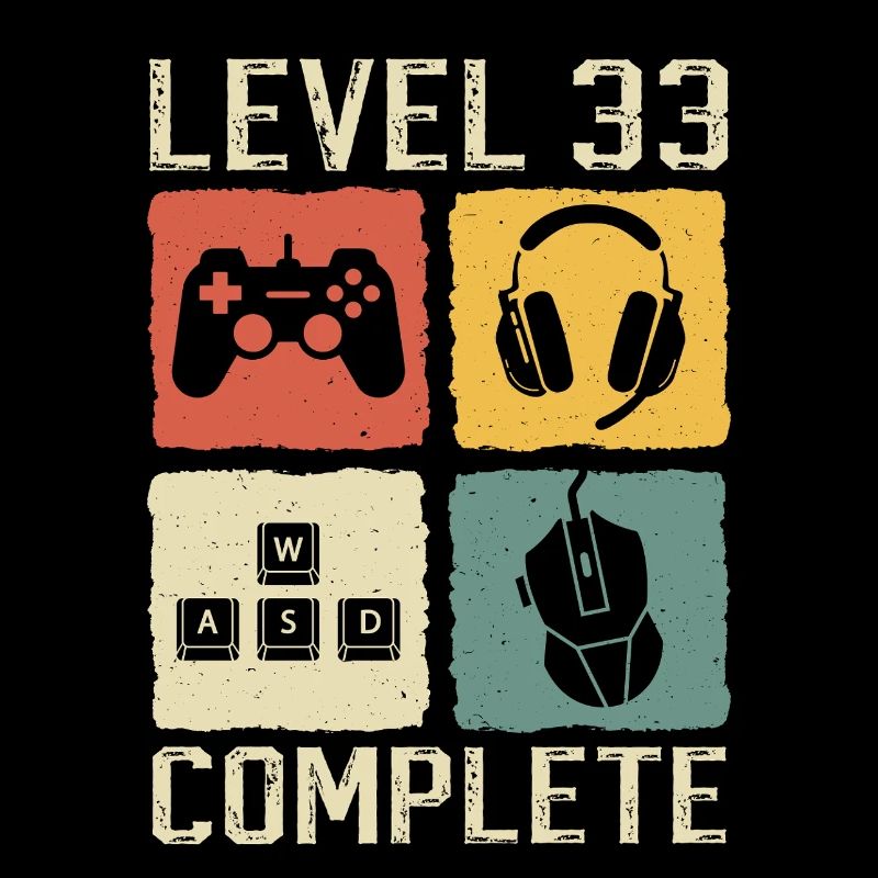33. Geburtstag Level 33 Complete Gamer 33 Jahre
