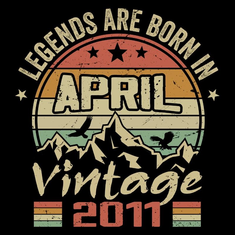 Né En Avril 2011 Vintage - Cadeau Avril 2011