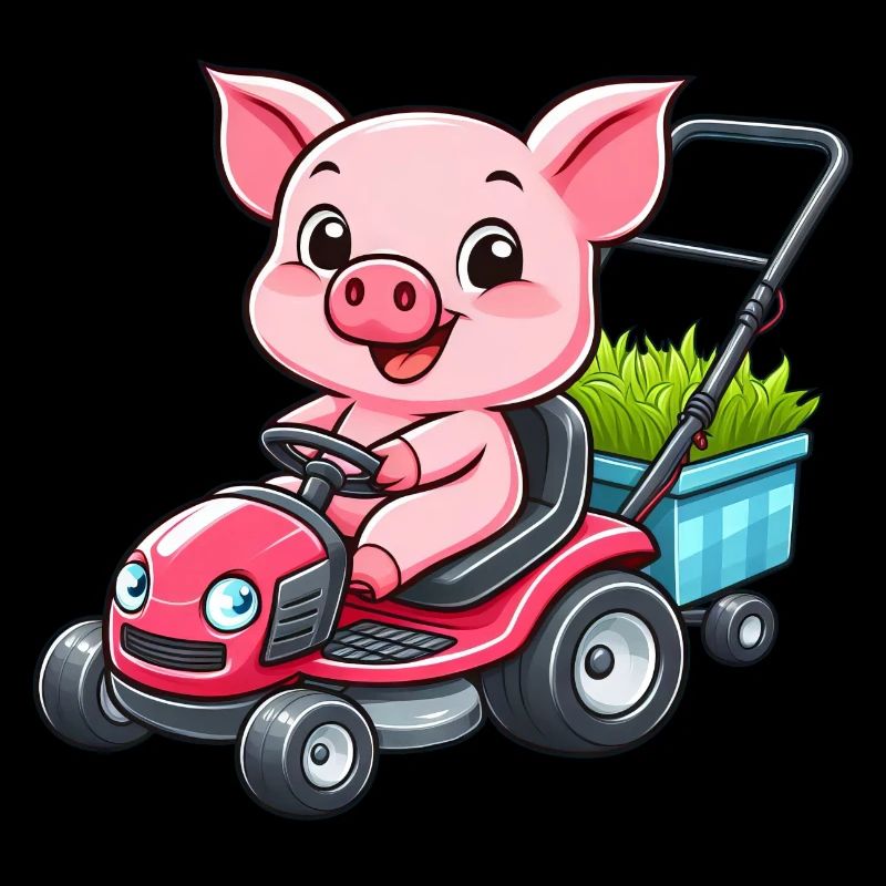Drôle de cochon tondeuse à gazon tracteur Farm Gart